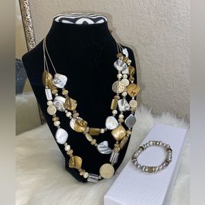 Layered Necklace/Bracelet Set